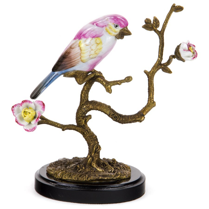Статуэтка Pink Bird Белый Бронза Розовый (Rose) Статуэтка Pink Bird Белый Бронза Розовый (Rose) в Орле | Loft Concept