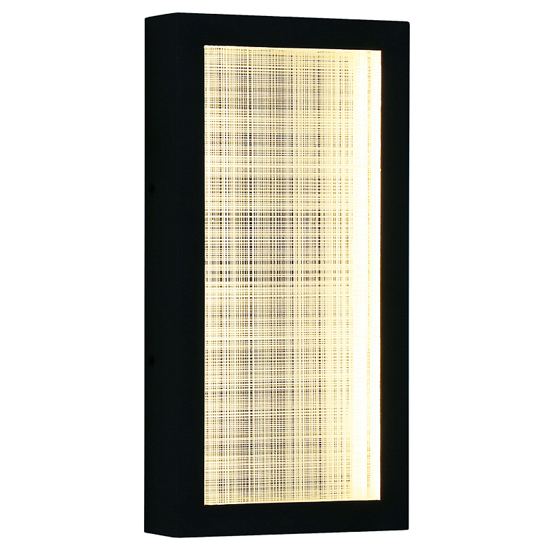 Светодиодное прямоугольное бра из металла черного цвета Lattice Lux Черный Светодиодное прямоугольное бра из металла черного цвета Lattice Lux Черный в Орле | Loft Concept