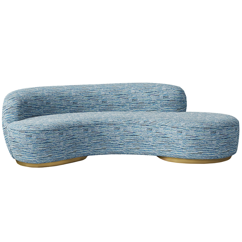 Диван Gold River Голубой Белый Латунь в Орле | Loft Concept 