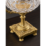 Чаша из рельефного стекла прозрачного цвета на бронзовой подставке Eden Garden варинант исполнения - 6 | Loft Concept в Орле