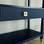 Стеллаж Elsa Dreams Blue со стеклянными полками и ящиком варинант исполнения - 2 | Loft Concept в Орле