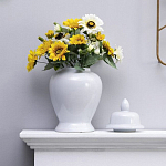 Ваза белая с крышкой однотонная Chinoiserie Ceramics варинант исполнения - 6 | Loft Concept в Орле