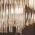 Люстра подвесная овальная со стеклянными трубками Nembus варинант исполнения - 3 | Loft Concept в Орле