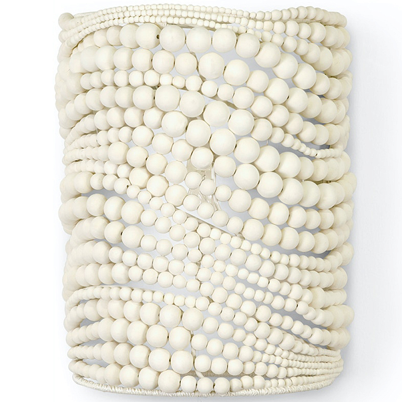Бра Cream Color Beads Wavy Wall Lamp Кремовый Бра Cream Color Beads Wavy Wall Lamp Кремовый в Орле | Loft Concept
