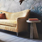 Дизайнерский журнальный стол с круглой каменной столешницей Utezu варинант исполнения - 3 | Loft Concept в Орле