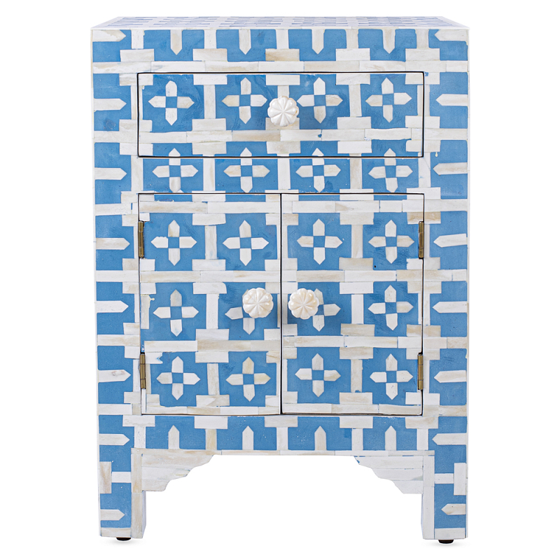 Тумбочка Embry Accent Chest Голубой Белый Тумбочка Embry Accent Chest Голубой Белый в Орле | Loft Concept