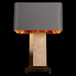 Настольная лампа с основанием из натурального камня c серым прямоугольным абажуром Lapis Tiburtinus варинант исполнения - 4 | Loft Concept в Орле