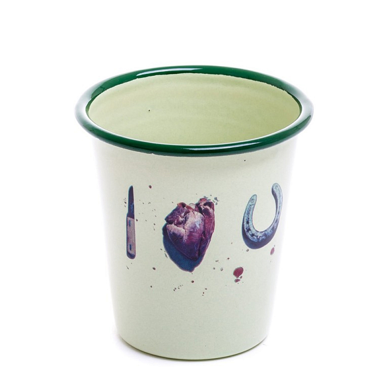 Стакан Seletti Enamel I love U Зеленый Мульти Стакан Seletti Enamel I love U Зеленый Мульти в Орле | Loft Concept
