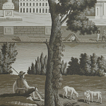 Обои ручная роспись Monuments of Paris Eau Forte on scenic paper варинант исполнения - 1 | Loft Concept в Орле