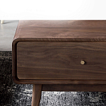 Кофейный стол из дерева с ящиком и нишей для хранения Coffee Walnut Table варинант исполнения - 5 | Loft Concept в Орле