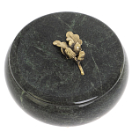 Шкатулка круглая из натурального камня змеевик Stone Casket варинант исполнения - 3 | Loft Concept в Орле