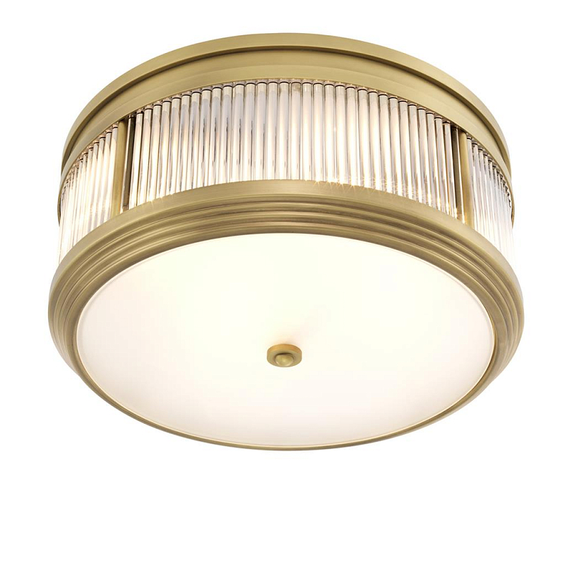 Потолочный светильник Ceiling Lamp Rousseau Antique brass Латунь Античная полированная Прозрачное Стекло в Орле | Loft Concept 