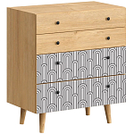 Комод с принтом на ящиках Elise Chest of Drawers варинант исполнения - 11 | Loft Concept в Орле