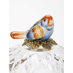 Конфетница с бронзовой ручкой и фарфоровой птичкой на крышке Eden Garden варинант исполнения - 3 | Loft Concept в Орле