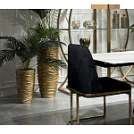 Стул обеденный велюровый черный с золотым каркасом Nobility варинант исполнения - 6 | Loft Concept в Орле