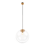 Подвесной светильник со стеклянным прозрачным плафоном в форме шара и золотыми металлическим акцентами 30 ClassiCon варинант исполнения - 2 | Loft Concept в Орле