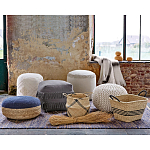 Круглый вязаный пуф Yellow Knitted Ball Pouf варинант исполнения - 3 | Loft Concept в Орле