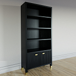 Книжный Стеллаж Elsa Dreams Black с задней стенкой варинант исполнения - 1 | Loft Concept в Орле