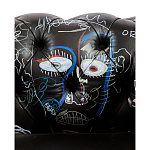Кресло "Баския и Уорхол" Basquiat Warhol graffiti chair натуральная кожа варинант исполнения - 7 | Loft Concept в Орле