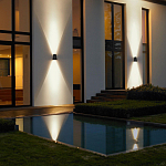 Уличный настенный светильник светодиодный конусообразной формы черного цвета из металла Urban Minimalist варинант исполнения - 6 | Loft Concept в Орле