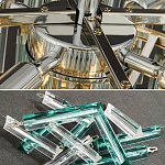 Дизайнерская люстра AQUA Blue Lagoon бирюзовое стекло несколько ярусов варинант исполнения - 3 | Loft Concept в Орле