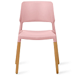 Пластиковый стул на ножках из массива бука Ferret Pink варинант исполнения - 2 | Loft Concept в Орле