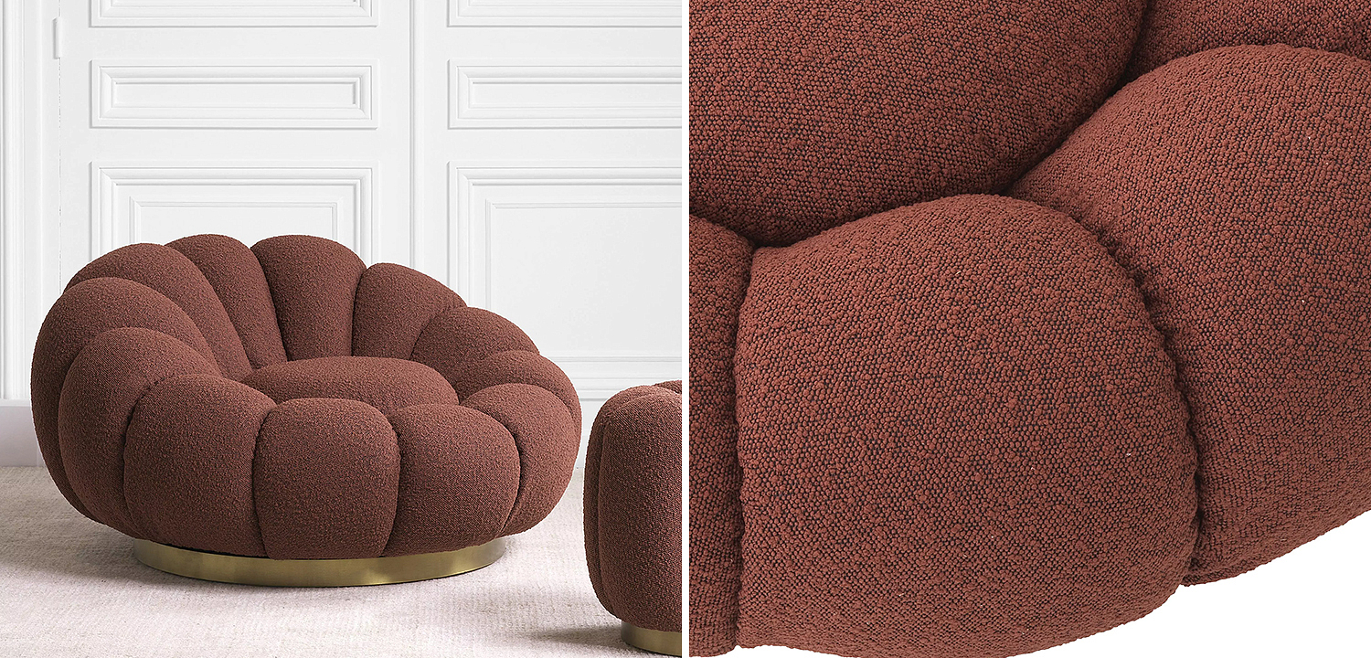 Кресло Eichholtz Swivel Chair Mello Boucle Rouge Кресло Eichholtz Swivel Chair Mello Boucle Rouge - Loft-Concept в Орле