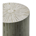 Круглый приставной столик с инкрустацией RADIAL BONE INLAY SIDE TABLE варинант исполнения - 1 | Loft Concept в Орле