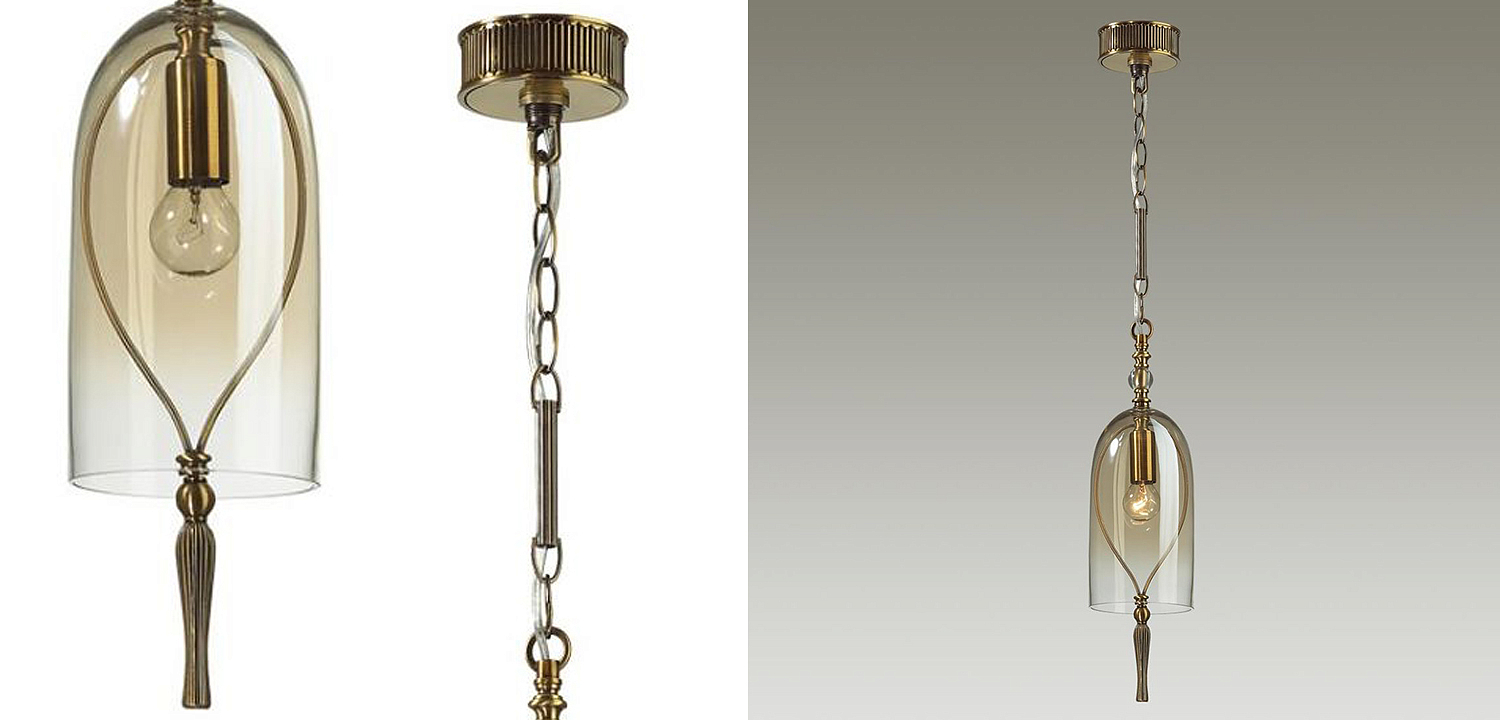 Подвесной светильник Glass Dome Bronze 12 Подвесной светильник Glass Dome Bronze 12 - Loft-Concept в Орле