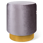 Пуф фиолетовый велюр на золотом металлическом основании Golden Belt варинант исполнения - 1 | Loft Concept в Орле