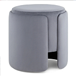 Пуф Alice Poof Grey Серый велюр варинант исполнения - 1 | Loft Concept в Орле