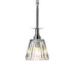 Подвесной светильник хромированного цвета с граненым прозрачным стеклянным плафоном Elstead Lighting варинант исполнения - 1 | Loft Concept в Орле