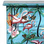 Комод с росписью Розовый фламинго L.XV CHEST OF DRAWERS Flowers with Flamingo варинант исполнения - 3 | Loft Concept в Орле