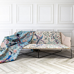 Трехместный диван на металлическом каркасе с цветочным принтом в стиле шинуазри Chinoiserie Birds on a Tree Sofa варинант исполнения - 3 | Loft Concept в Орле