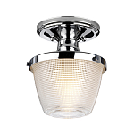 Потолочный светильник для ванных комнат с плафоном из прессованного фактурного стекла Quoizel варинант исполнения - 1 | Loft Concept в Орле