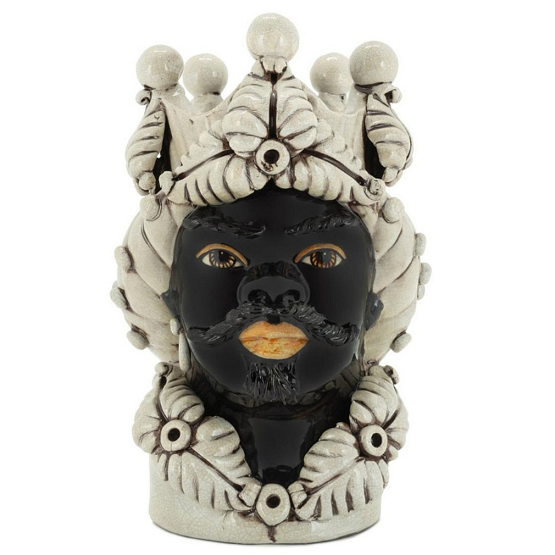 Ваза Vase Moro Man Eve Dark Brown Черный Бежевый Ваза Vase Moro Man Eve Dark Brown Черный Бежевый в Орле | Loft Concept