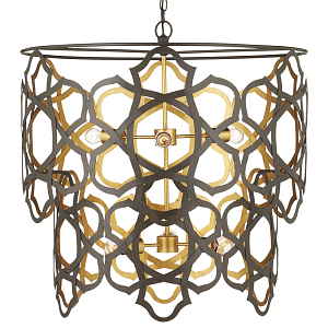 Люстра с узором из скульптурных металлических полос Patterned Lampshade