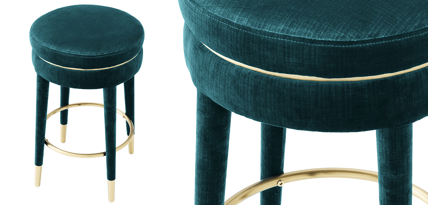 Полубарный стул Eichholtz Counter Stool Parisian blue Полубарный стул Eichholtz Counter Stool Parisian blue - Loft-Concept в Орле