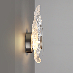 Бра с рельефным волнообразным стеклянным плафоном и вставкой из мрамора Liquid Stone варинант исполнения - 7 | Loft Concept в Орле