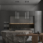 Подвсеной светильник светодиодный металлический цилиндрической формы черно-белый Trumpet tube варинант исполнения - 5 | Loft Concept в Орле