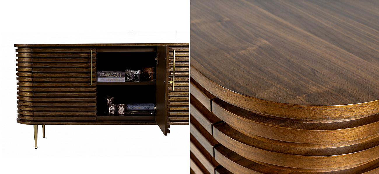 Комод Wooden Rails Шпон Орех Комод Wooden Rails Шпон Орех - Loft-Concept в Орле