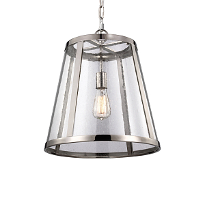 Подвесной светильник с прозрачным коническим стеклянным плафоном в современном стиле Feiss