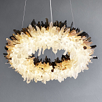 Люстра кргулая светодиодная из дымчатых и прозрачных необработанных кристаллов Raw Crystal варинант исполнения - 2 | Loft Concept в Орле