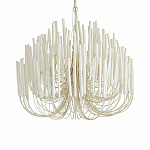 Люстра белая с несколькими ярусами деревянных палочек Bright Wooden Chandelier варинант исполнения - 1 | Loft Concept в Орле