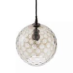 Подвесной светильник с плафоном в форме шара из стекла с рельефным узором Glass Pattern Lamp варинант исполнения - 1 | Loft Concept в Орле