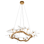 Люстра подвесная с прозрачными стеклянными птичками на ветвях Диаметр 100 см Serip Voa варинант исполнения - 4 | Loft Concept в Орле