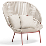 Дизайнерское уличное кресло с веревочной спинкой PETALO Armchair варинант исполнения - 1 | Loft Concept в Орле