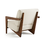 Кресло Avalon White Boucle из массива ореха варинант исполнения - 2 | Loft Concept в Орле