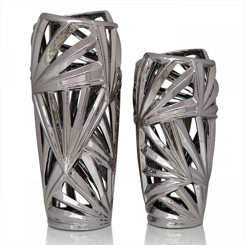 Ваза Palm Leaves Silver Серебряный Ваза Palm Leaves Silver Серебряный в Орле | Loft Concept