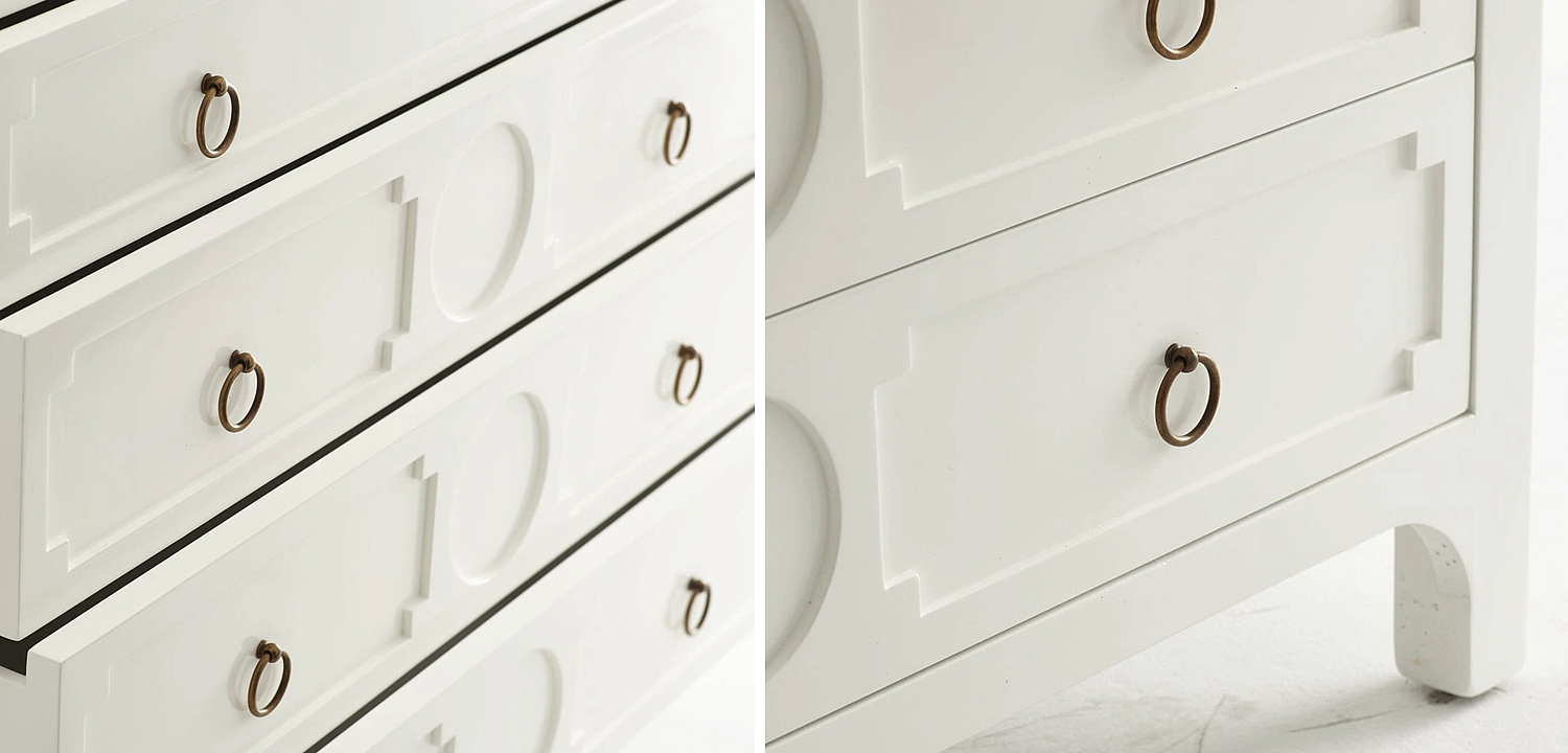 Комод с 4-мя ящиками Lawrence chest of drawers White Белый Комод с 4-мя ящиками Lawrence chest of drawers White Белый - Loft-Concept в Орле